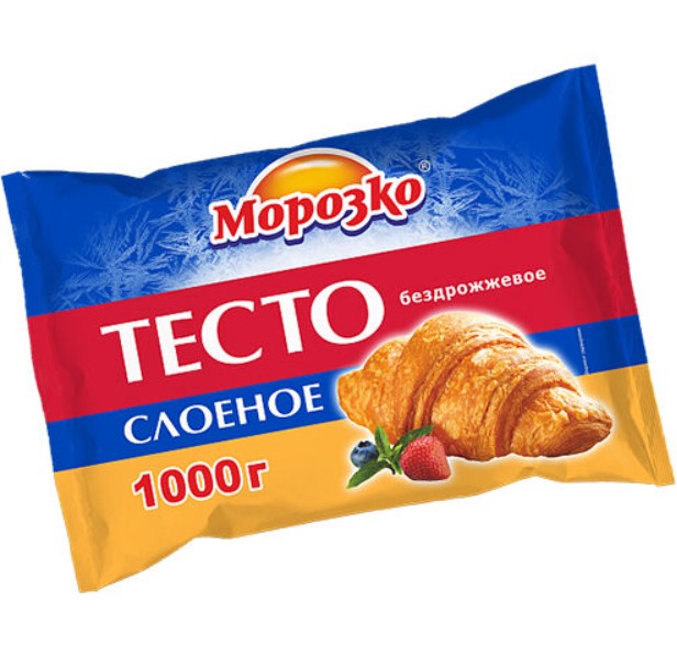 Тесто слоеное бездрожжевое МОРОЗКО 400г