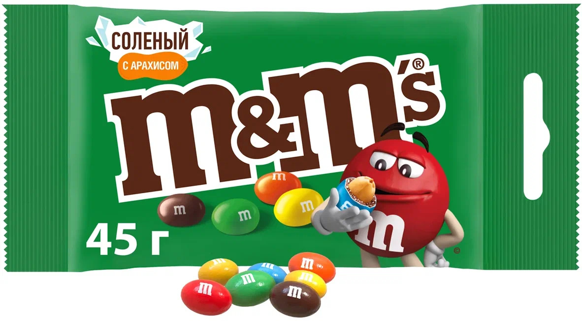 Драже M&M's с соленым арахисом 45г