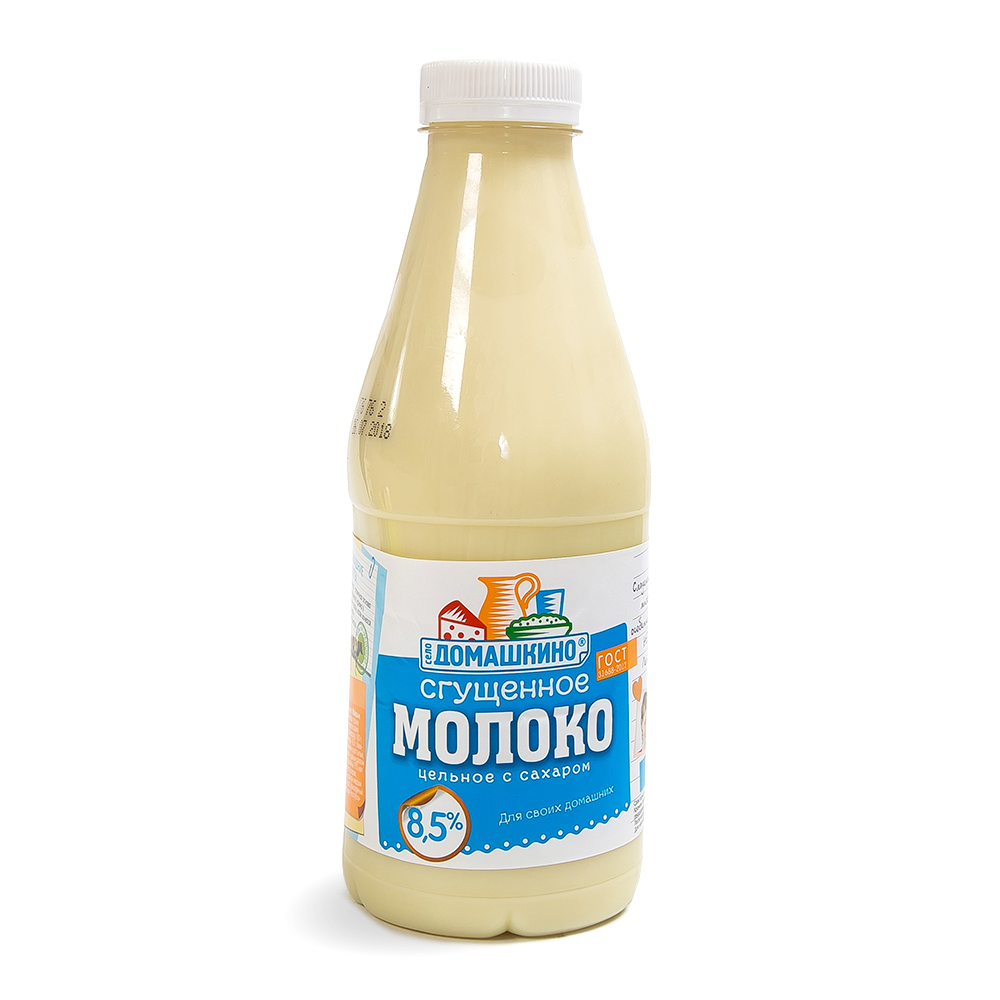 Молоко цельное сгущенное с сахаром Село Домашкино 1,0кг ПЭТ