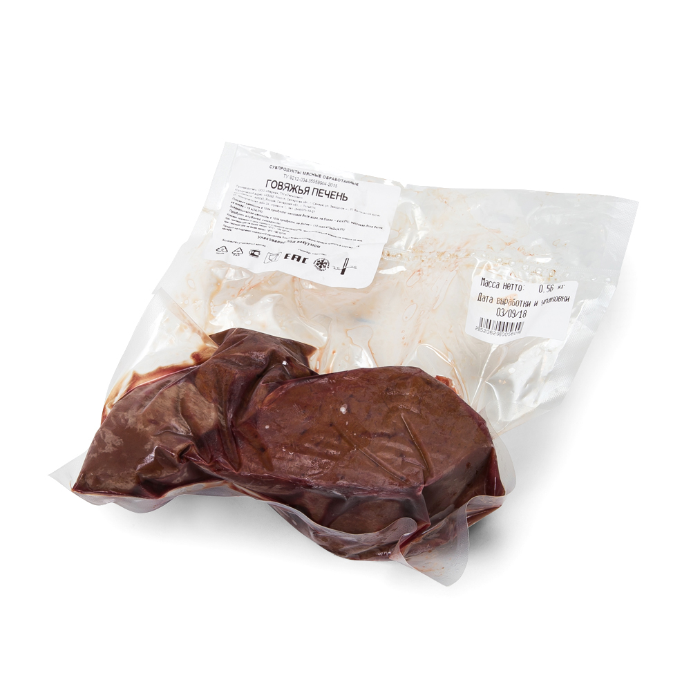 Печень говяжья Ферма заморож 0,8 кг