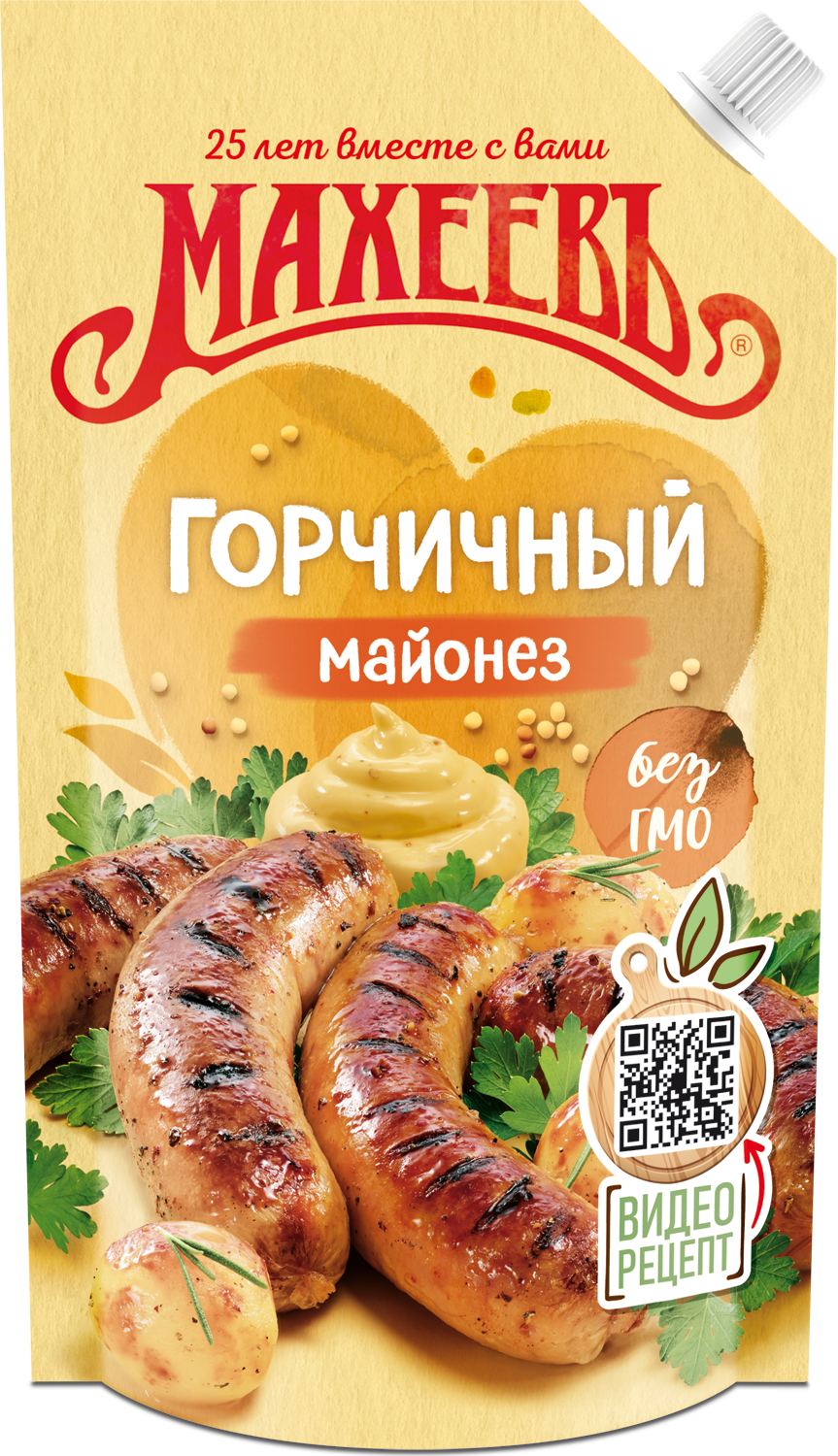 Майонез Махеев Горчичный 50,5%  400мл дой-пак