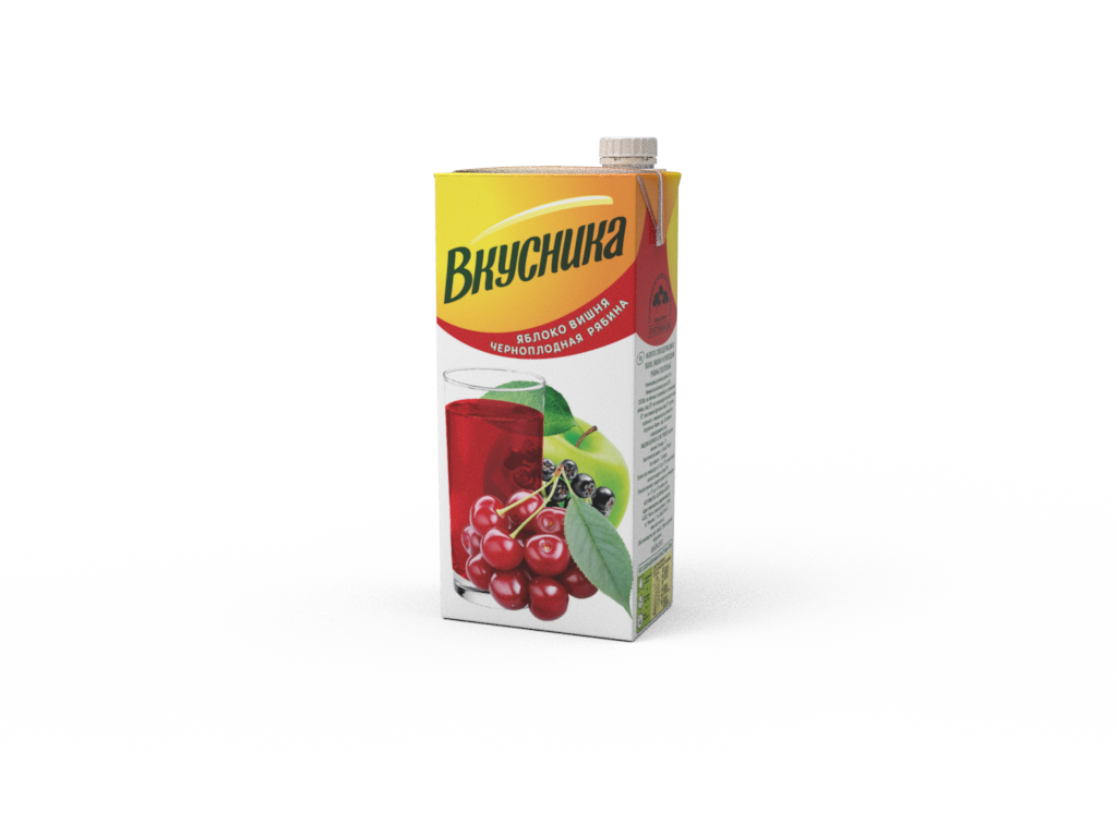 Напиток Вкусника Яблоко-вишня-рябина 0,95л/12 шт