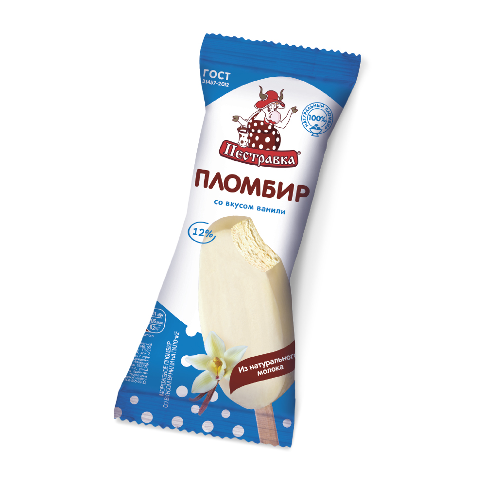 Мороженое ПЕСТРАВКА эскимо пл-р без гл. 24*70г (Э23)