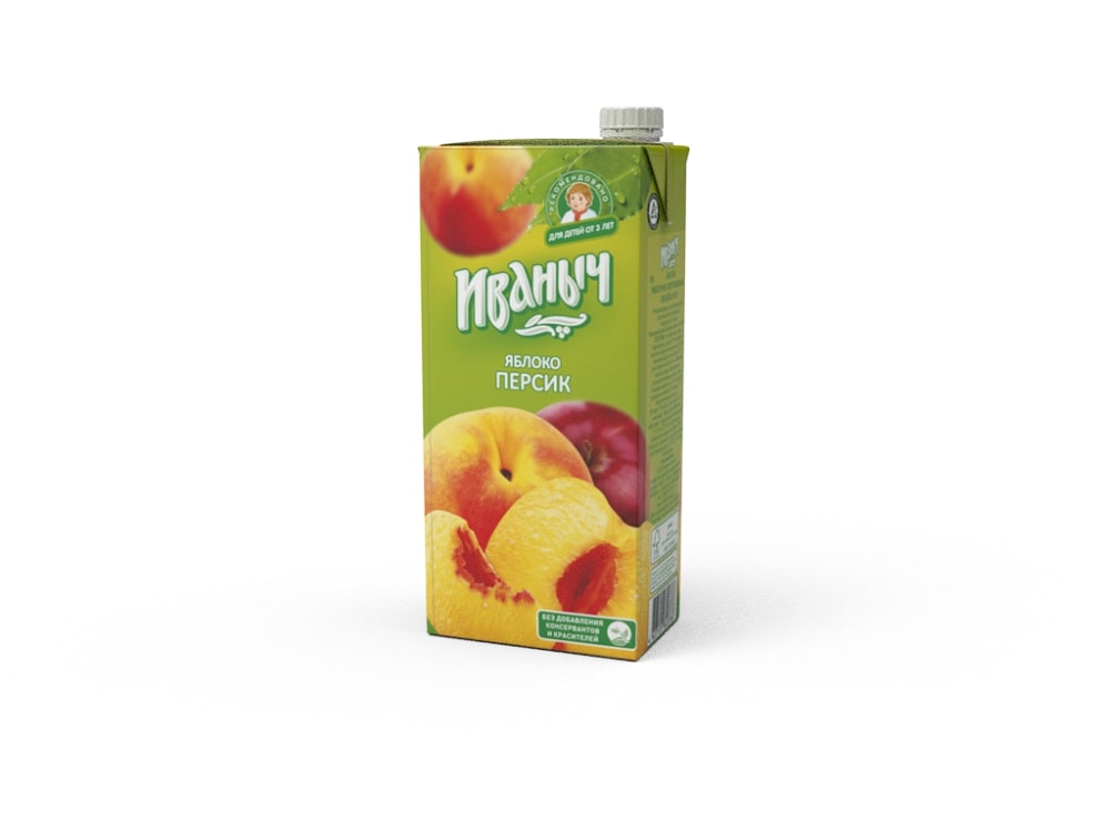 Нектар Иваныч Яблоко-персик 0,95л/12 шт