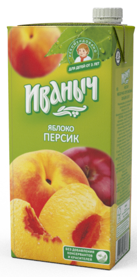 Нектар Иваныч Яблоко-персик 0,95л/12 шт