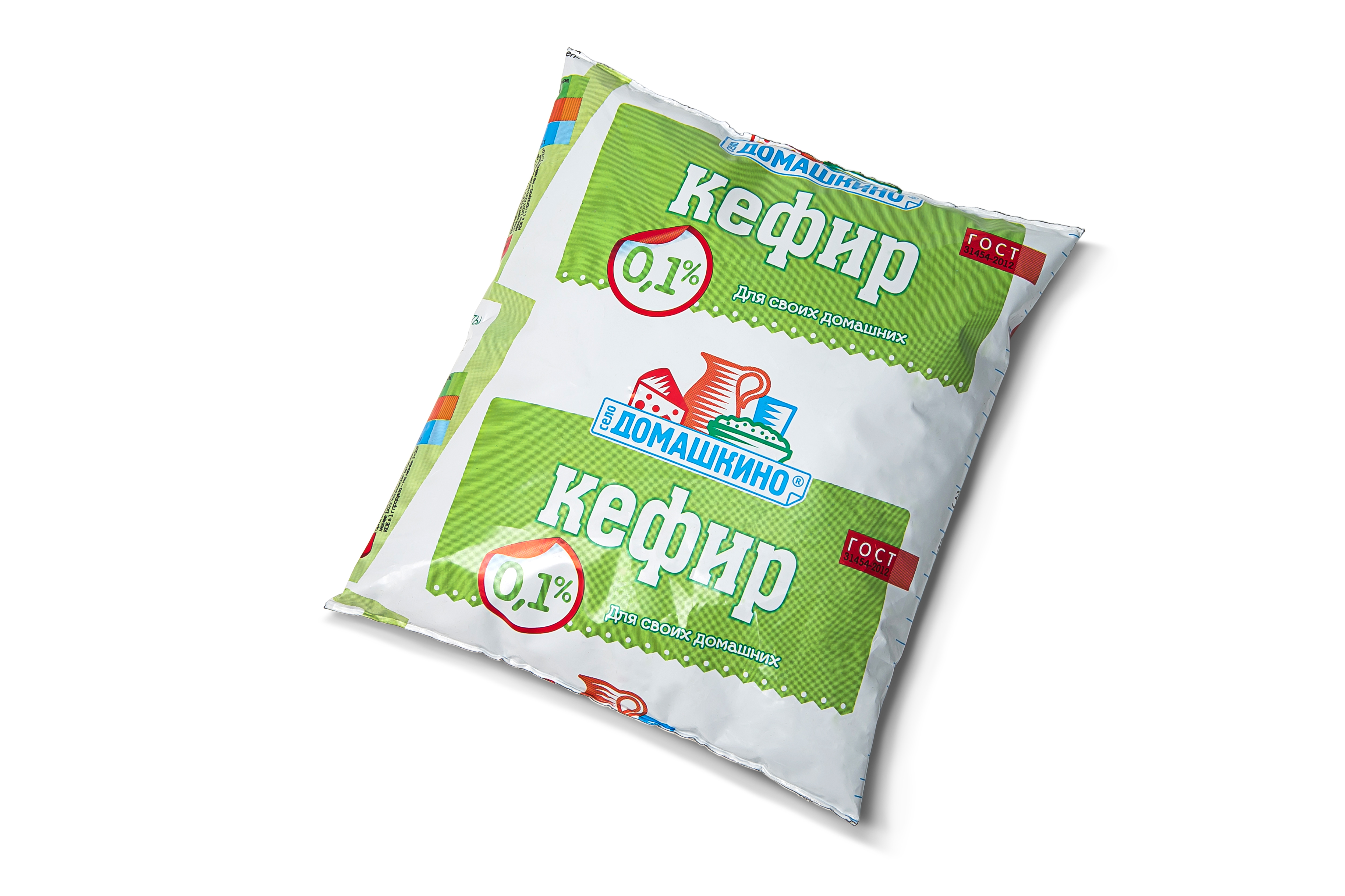 Кефир "Село Домашкино" обезжиренный 450г ф/п