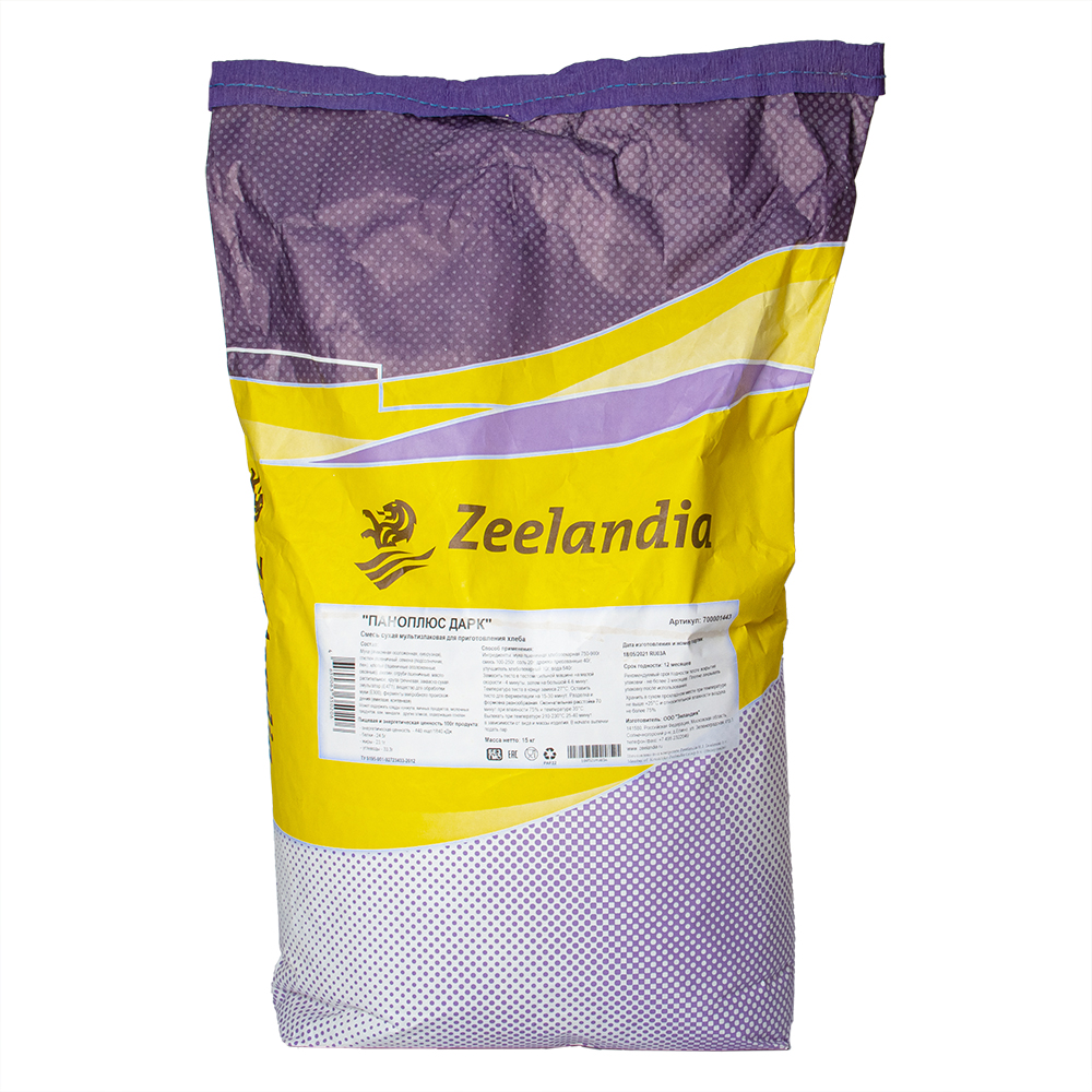 Смесь сухая мультизлаковая д/хлеба "ПАНОПЛЮС Дарк" 15 кг кор