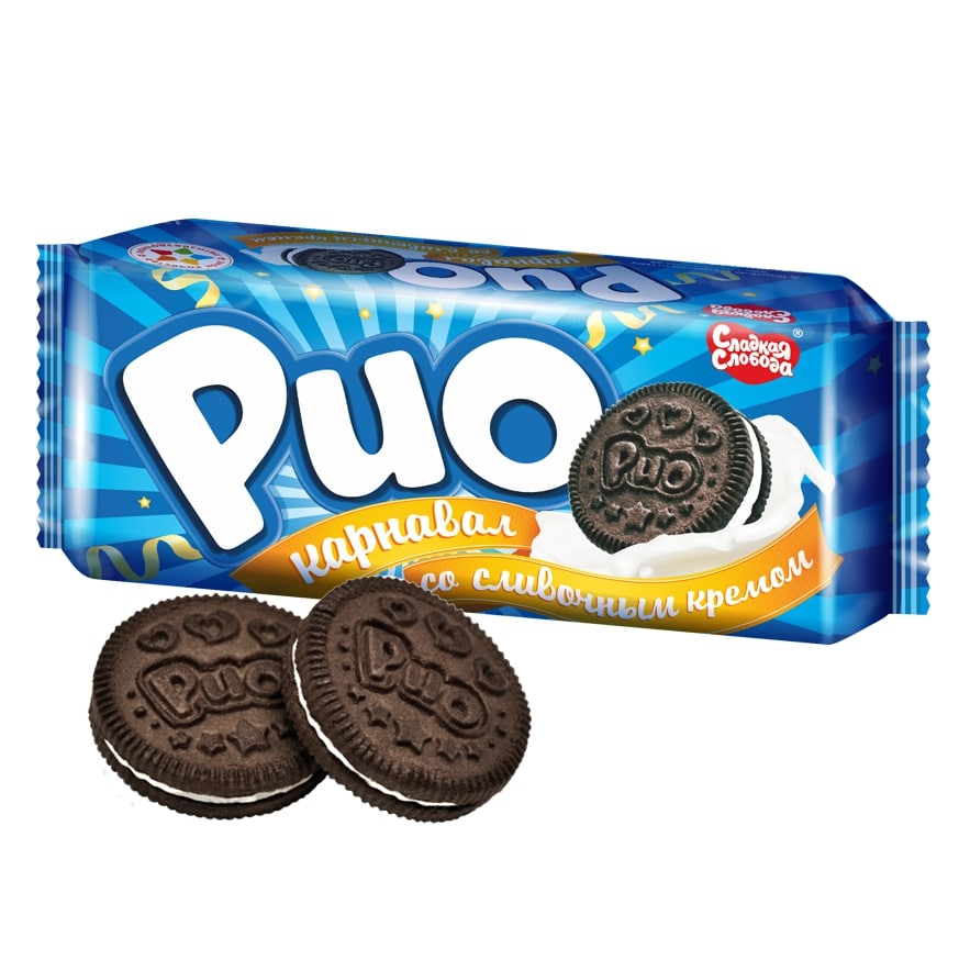 Печенье Сладкая Слобода Рио Карнавал со сливочным кремом 16*170г