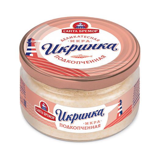 Икорное рыбное изделие. Икра деликатесная "Икринка" подкопченная 160 г