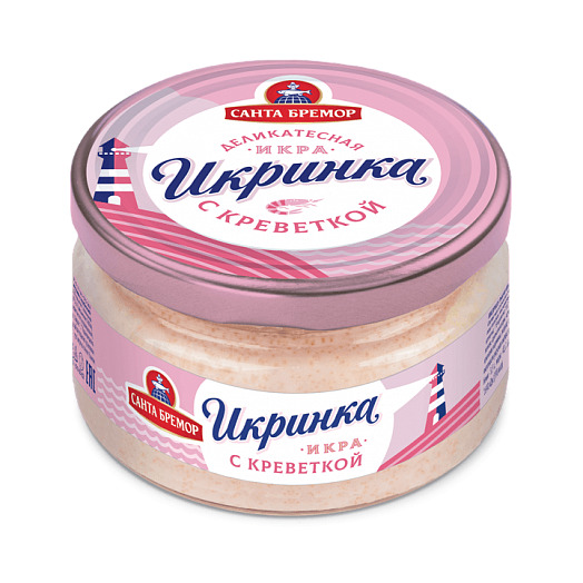 Икорное рыбное изделие. Икра деликатесная "Икринка" с креветкой 160 г