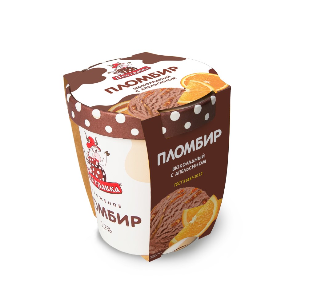 Мороженое ПЕСТРАВКА ведро шок. с апельсином 270г (В34)