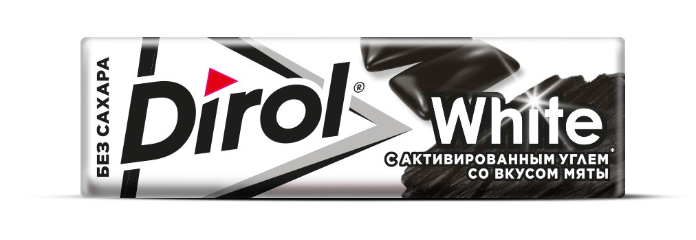Жевательная резинка Dirol White Мята с активированным углем 13,6г