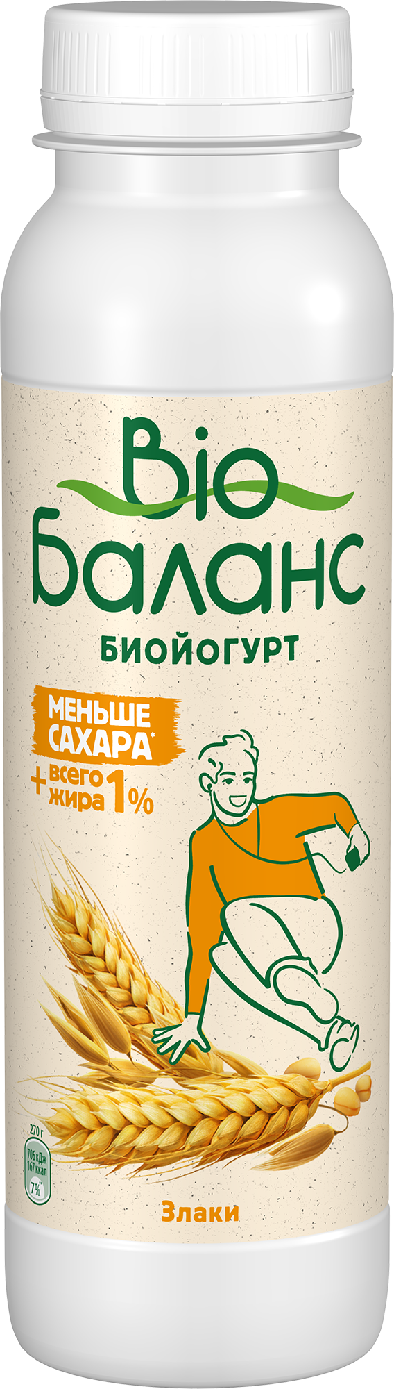 BIO БАЛАНС ЙОГУРТ ПИТЬЕВОЙ ЗЛАКИ 270г (6)