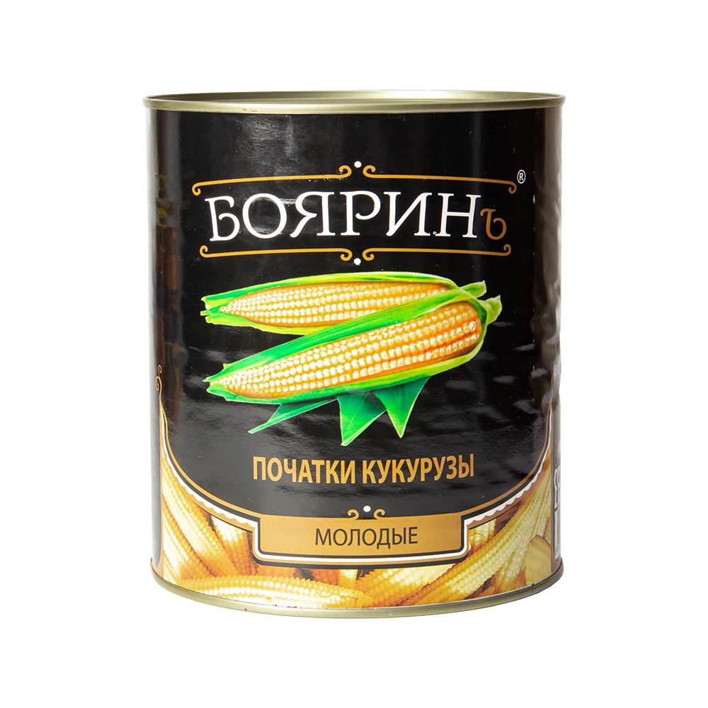 Кукуруза 3100мл (6) початки молодые ж/б Бояринъ