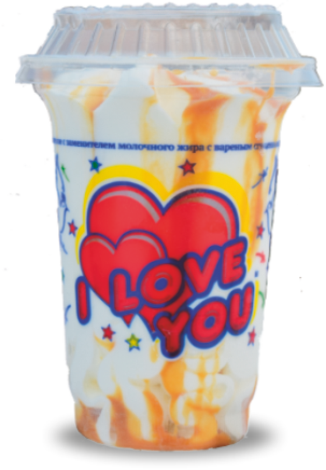 Мороженое "I Love you" НЧ ванильное с вареной сгущенкой 180г