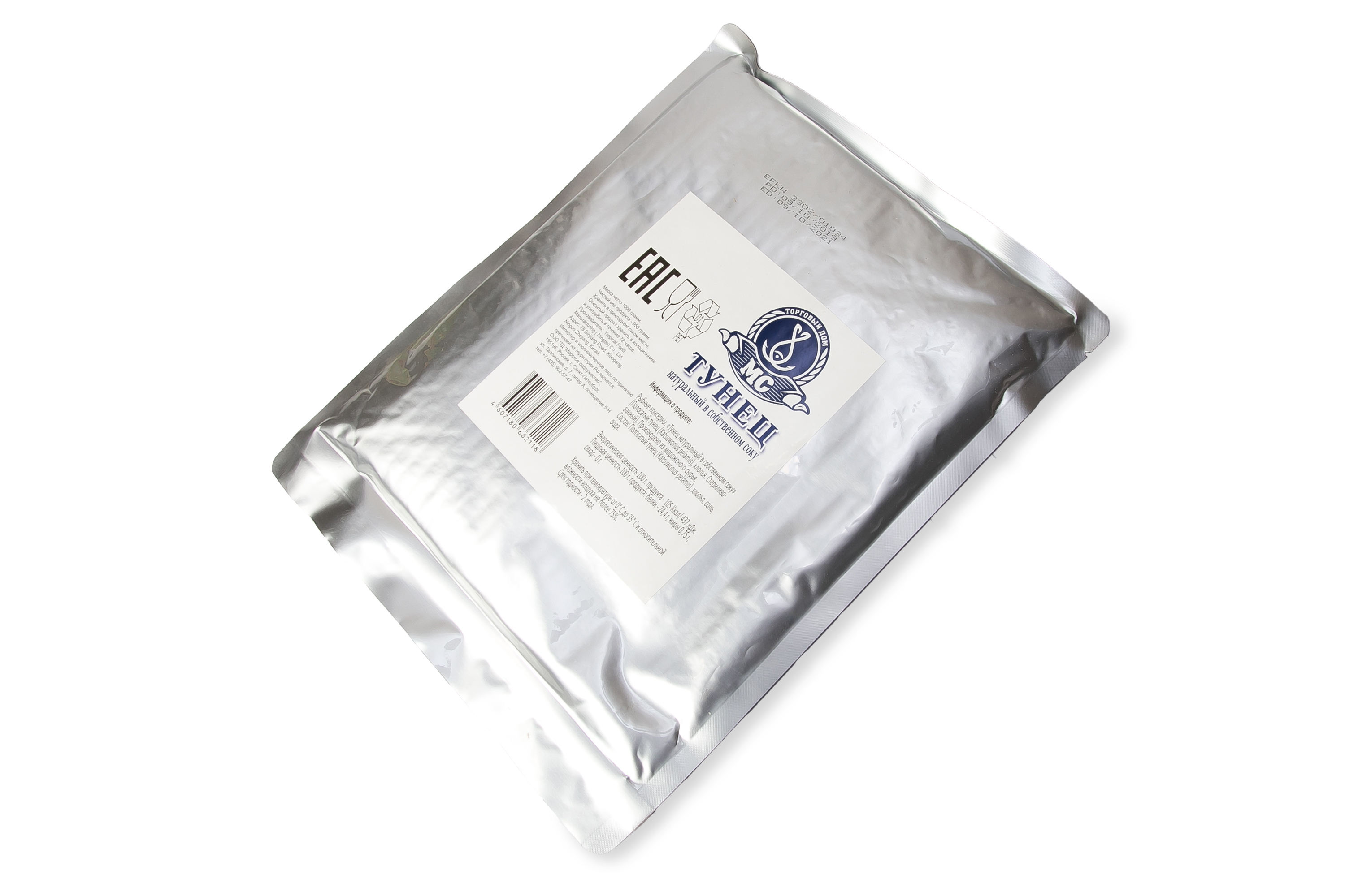 Тунец в с/с 1кг (сух. вес кор 9,5кг)