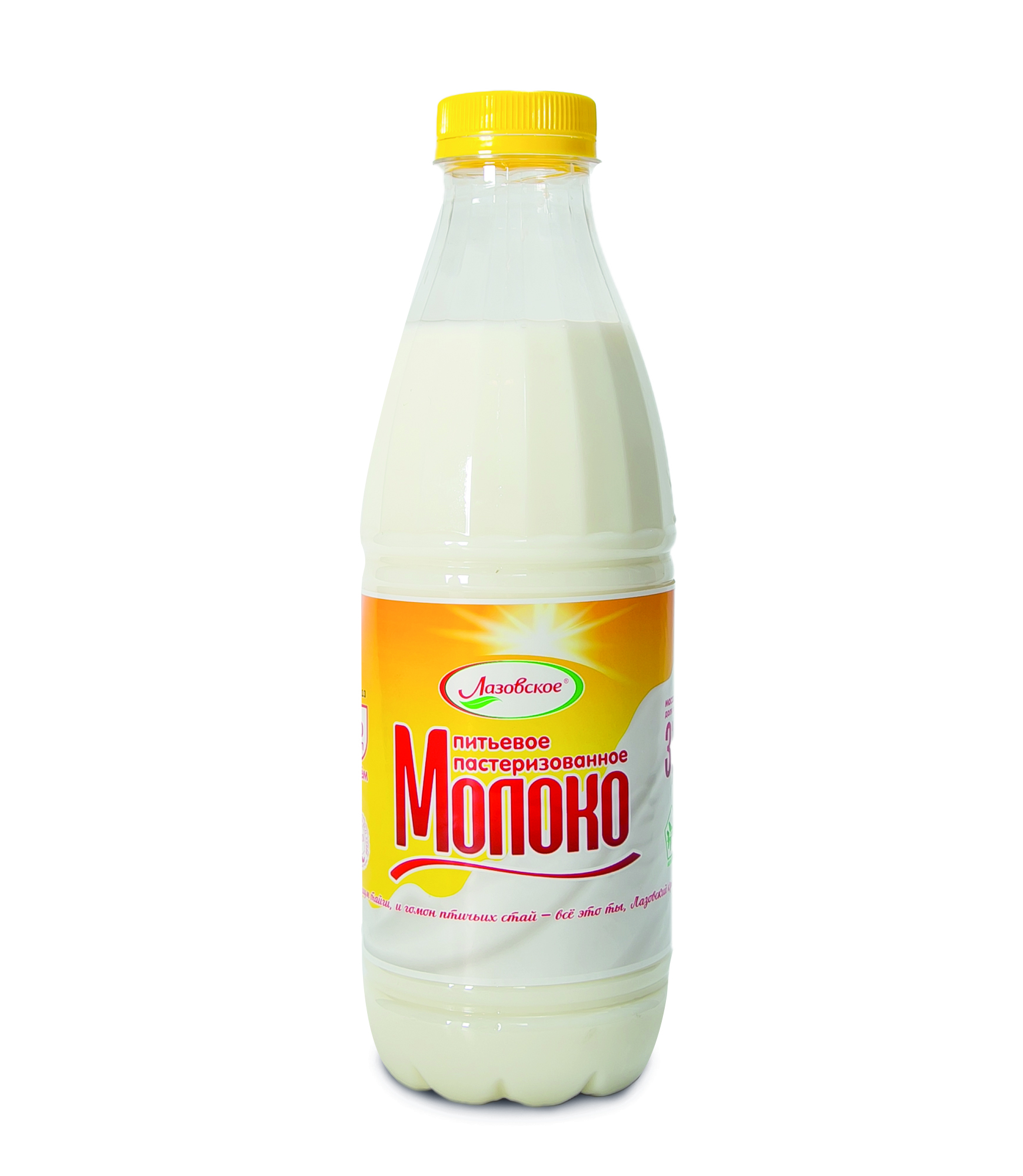 Молоко восстановленное из сухого молока пастеризованное м.д.ж. 3,2% "Лазовское" 930мл ПЭТ