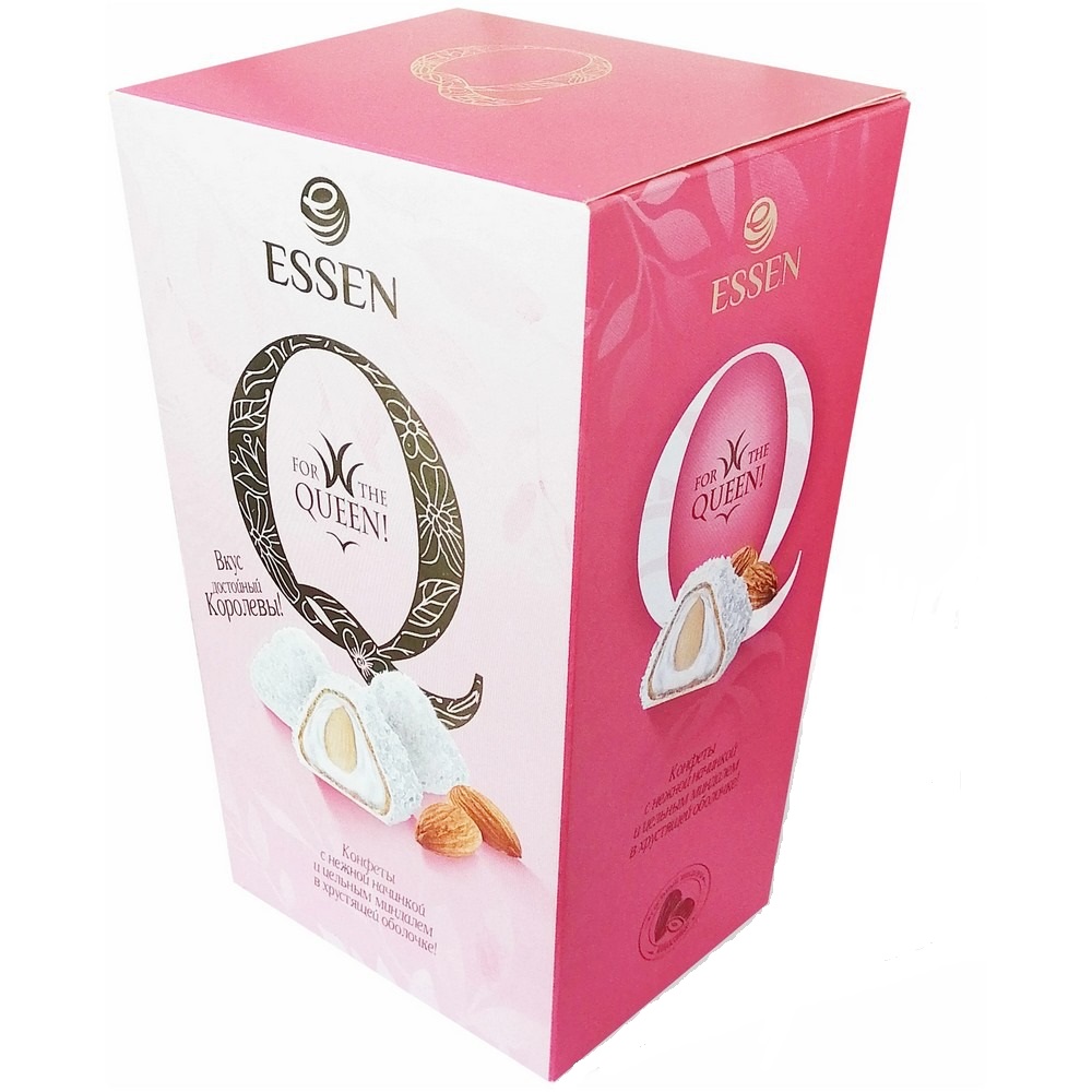 Конфеты Essen Q со сливочной начинкой, миндалем и кокосом 6*150г