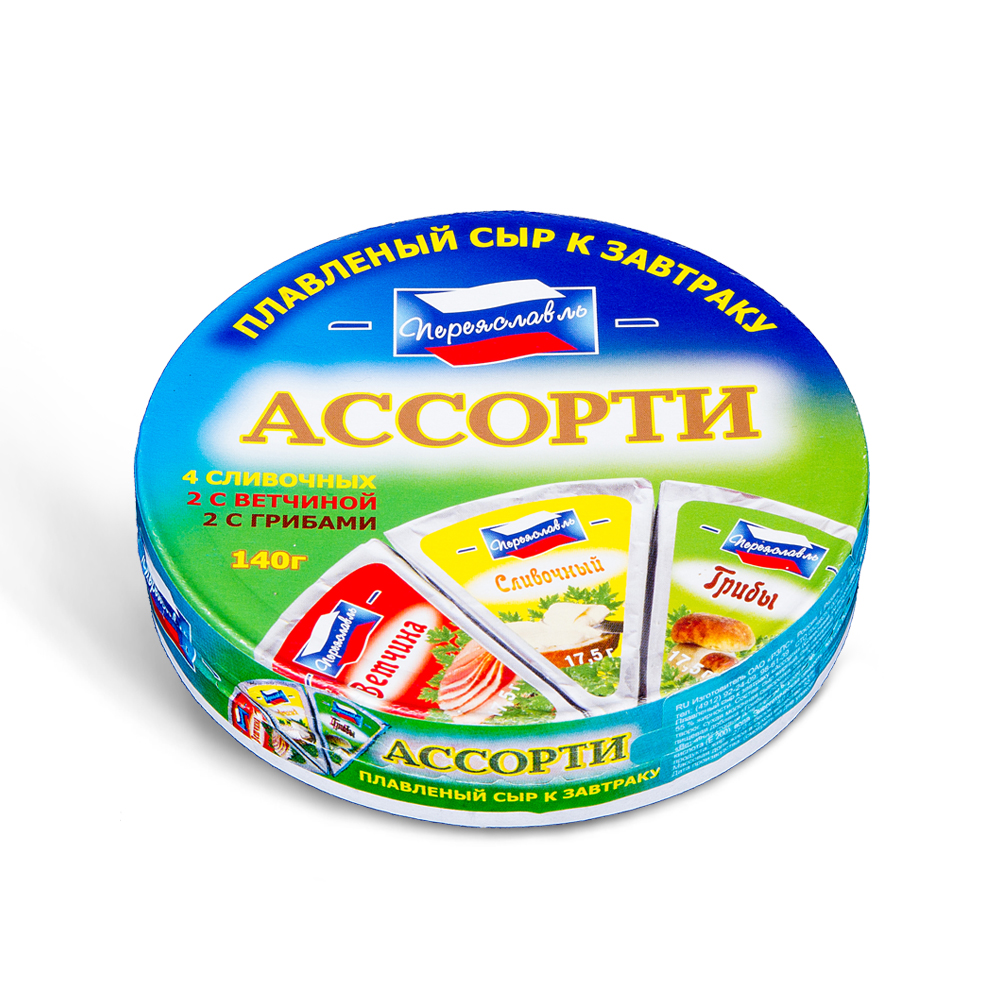Сыр плавленый РЗПС круг ассорти 25% коробка 140 г