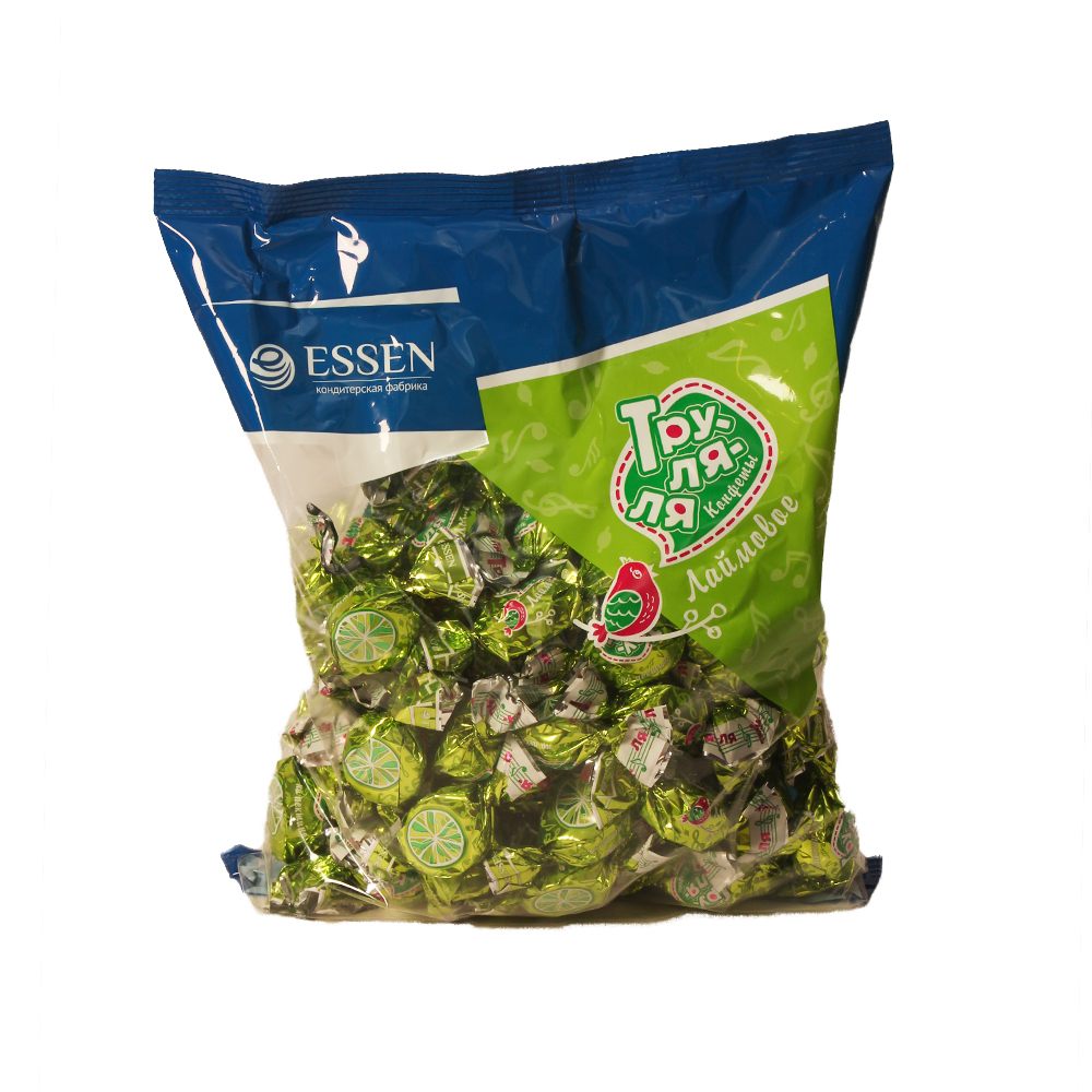 Конфеты ЭССЕН Тру-ля-ля лаймовое жел. ф/п 1кг