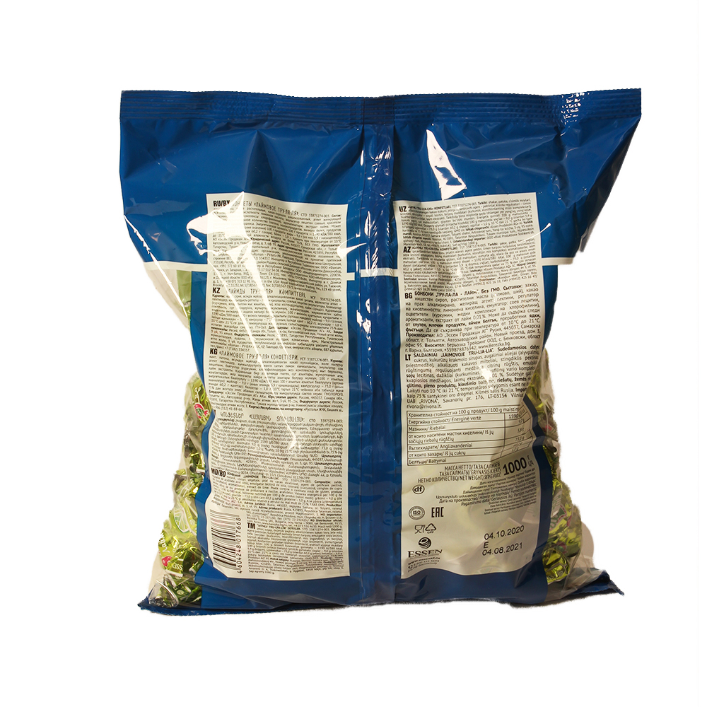 Конфеты ЭССЕН Тру-ля-ля лаймовое жел. ф/п 1кг