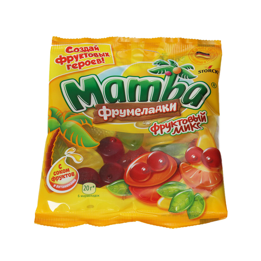 Мармелад жевательный Mamba Фруктовый микс, 72г