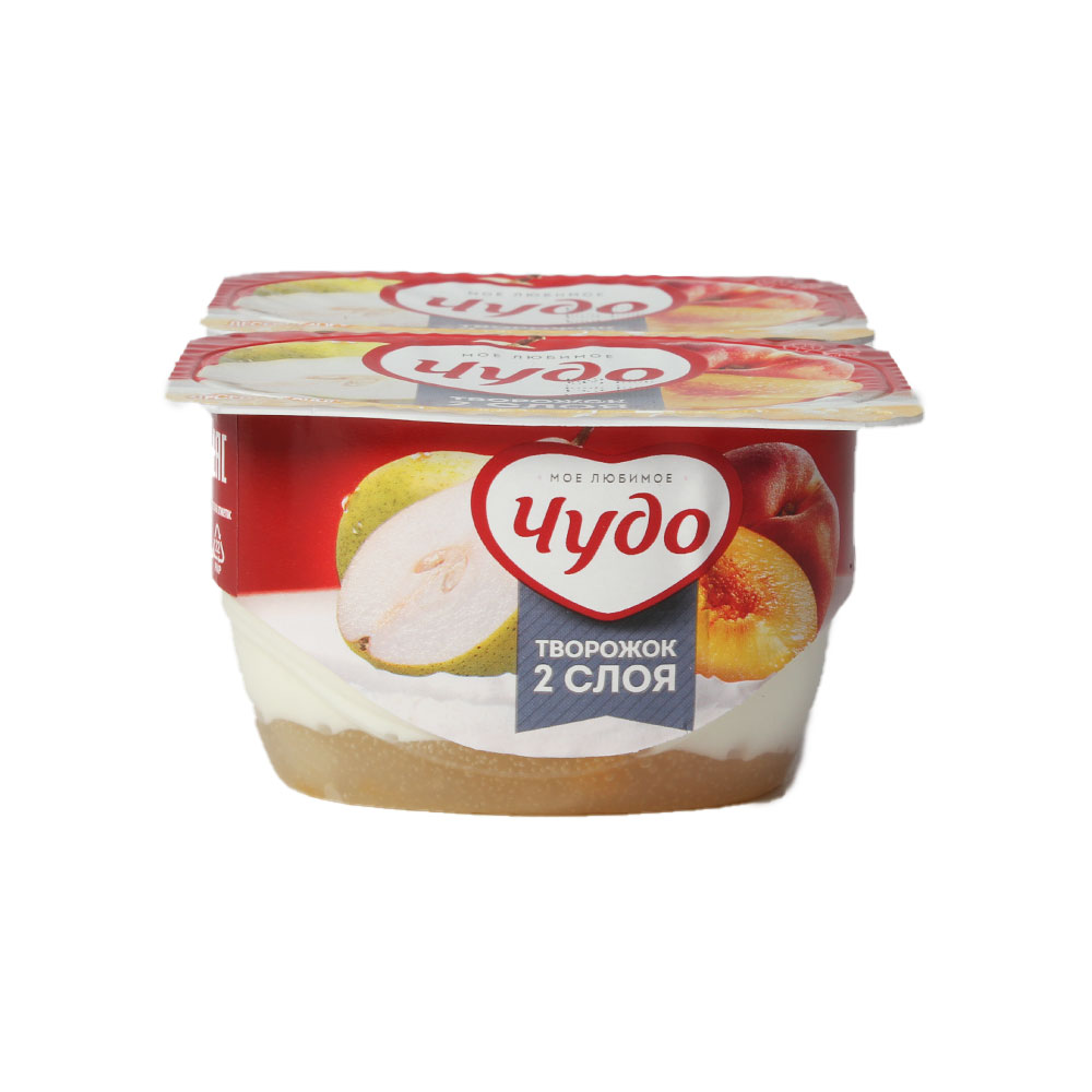 Десерт Творожный Чудо 100г 4,2% персик-груша (8шт) СТ