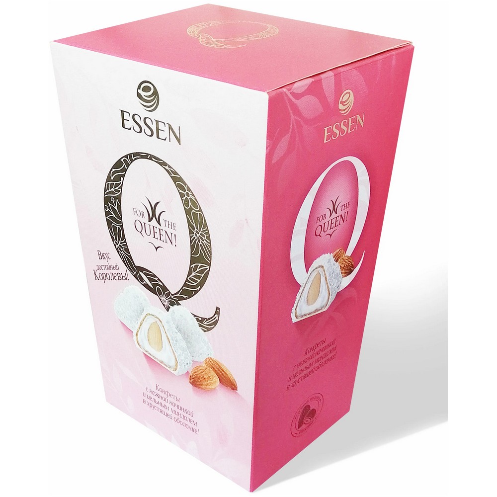 Конфеты Essen Q со сливочной начинкой, миндалем и кокосом 6*150г