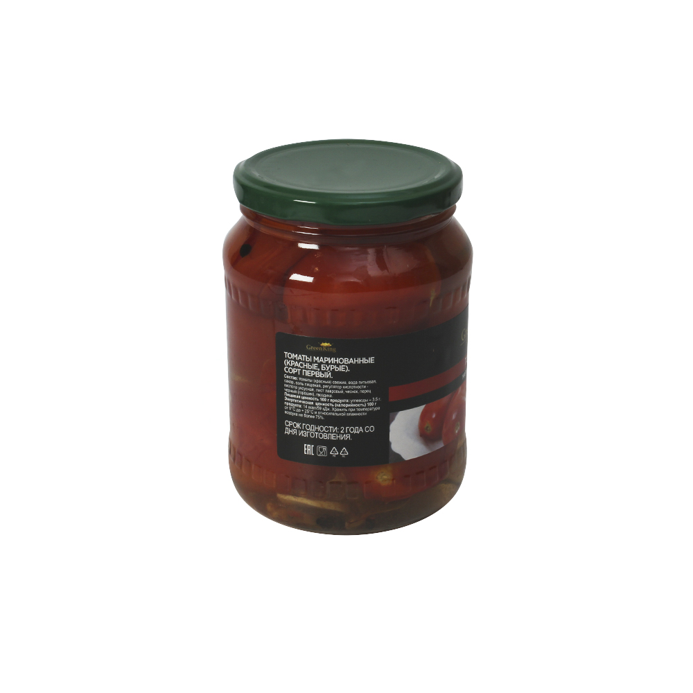 Томаты маринованные первый сорт ГОСТ с/б 680гр ТМ Green King