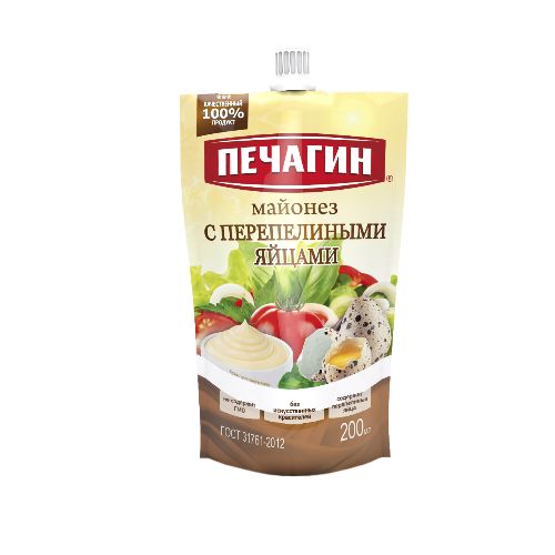 Майонез Печагин с перепелиными яйцами 50% 200мл
