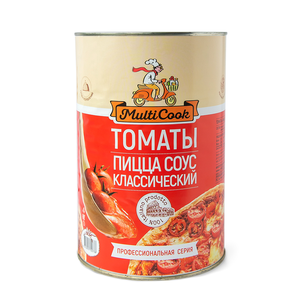 Пицца-соус классический Multicook, ж/б, 4,1 кг, Steriltom, Италия