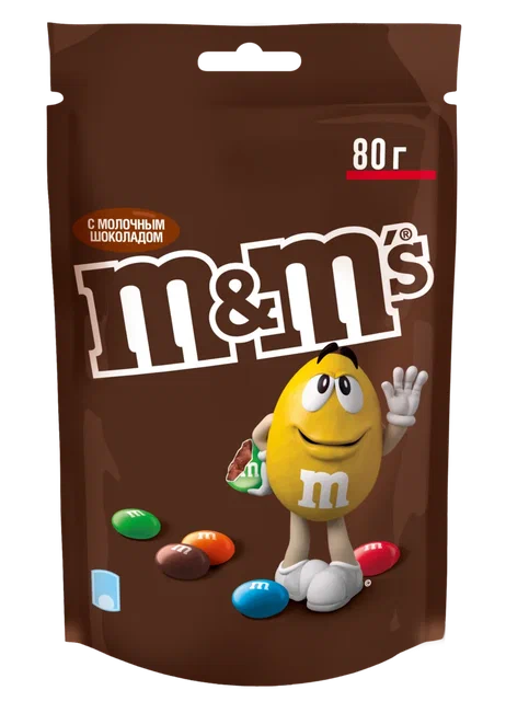 Драже M&M's с молочным шоколадом 80г