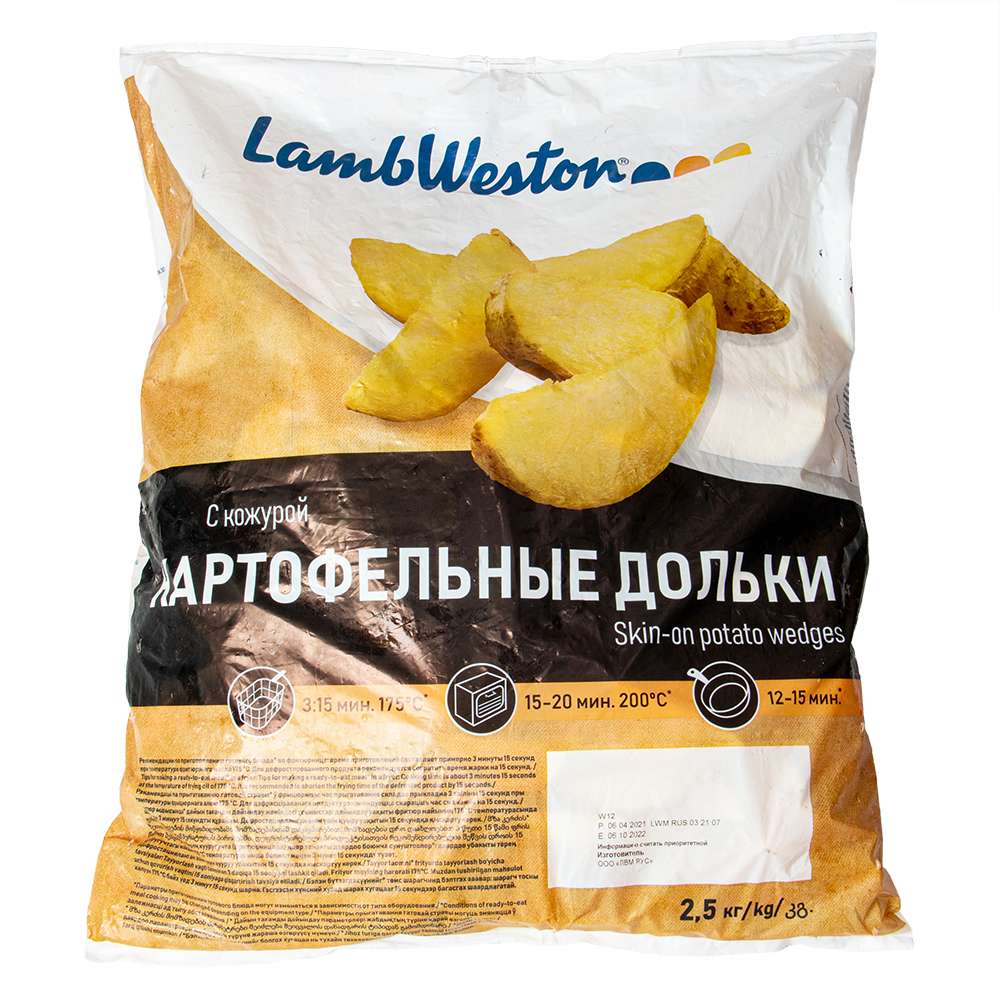 Картофельные дольки Fry Me W12 с кожурой 5 шт/кор 2,5кг