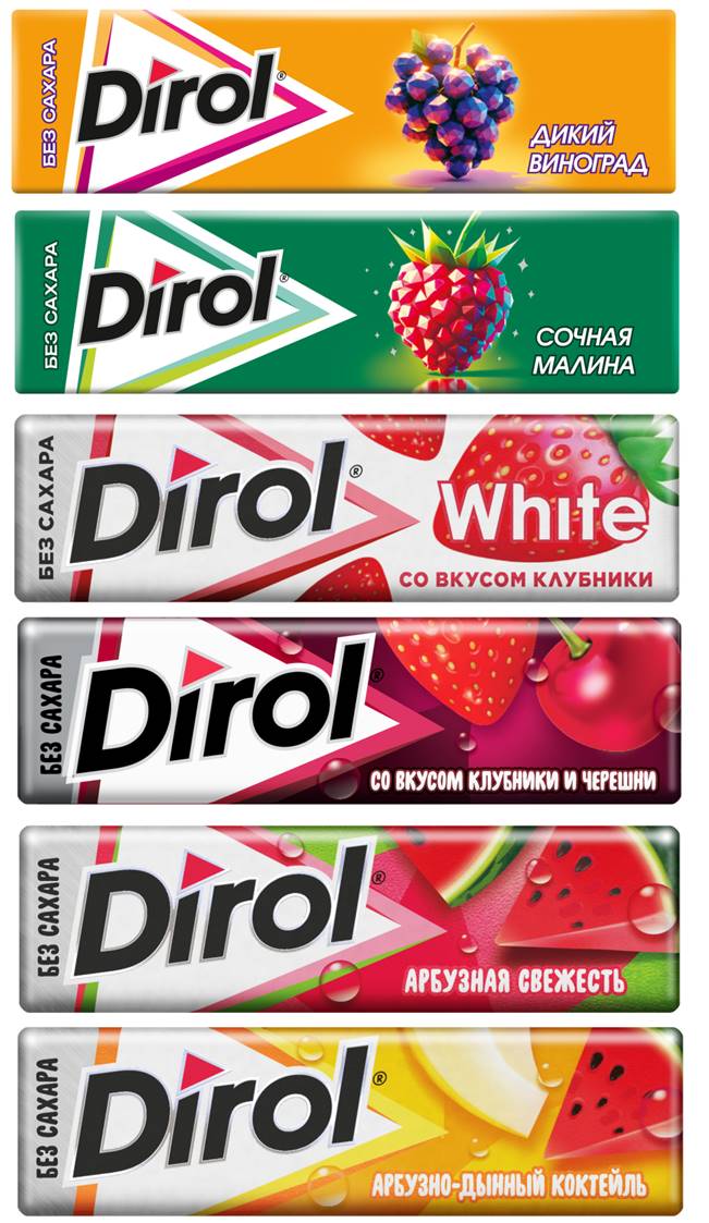 Жев. резинка Дирол Ягодный МИКС 24x30x13,6г