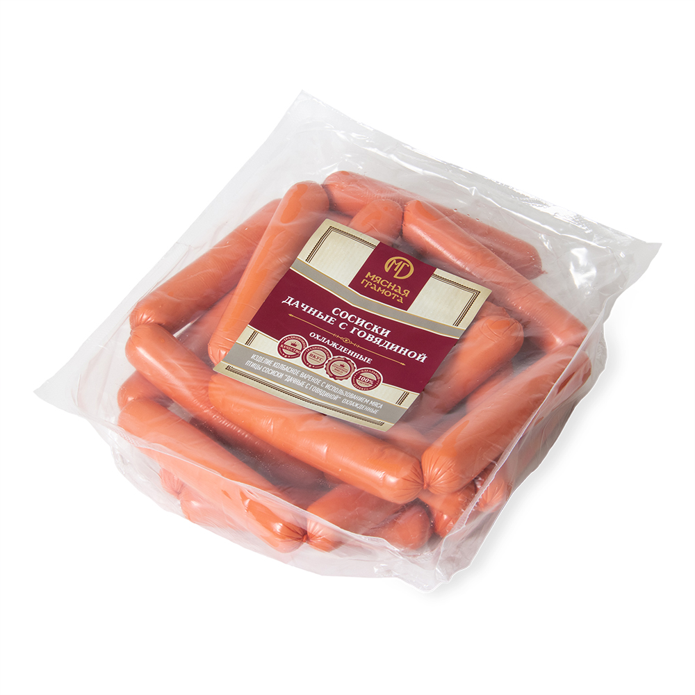 Сосиски Мясная грамота Дачные с говядиной вес