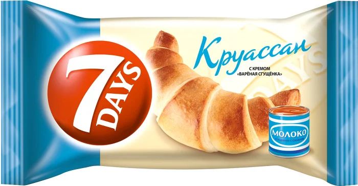 Круассан мини 7Days с кремом варёная сгущёнка, 65г