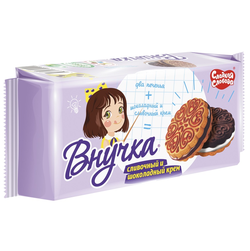 Печенье Сладкая Слобода Внучка Ассорти 195гр/16шт