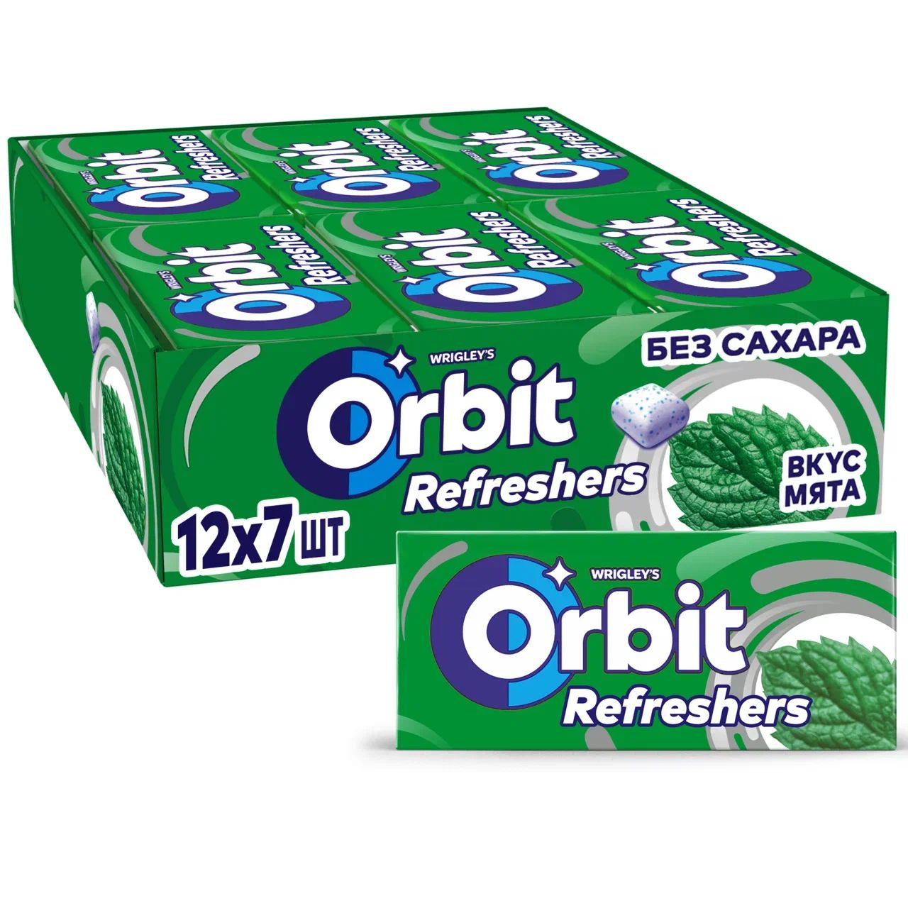 Жевательная резинка Orbit Refreshers Мята 16г