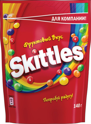 Драже Skittles Фруктыв разноцветной сахарной глазури 140г