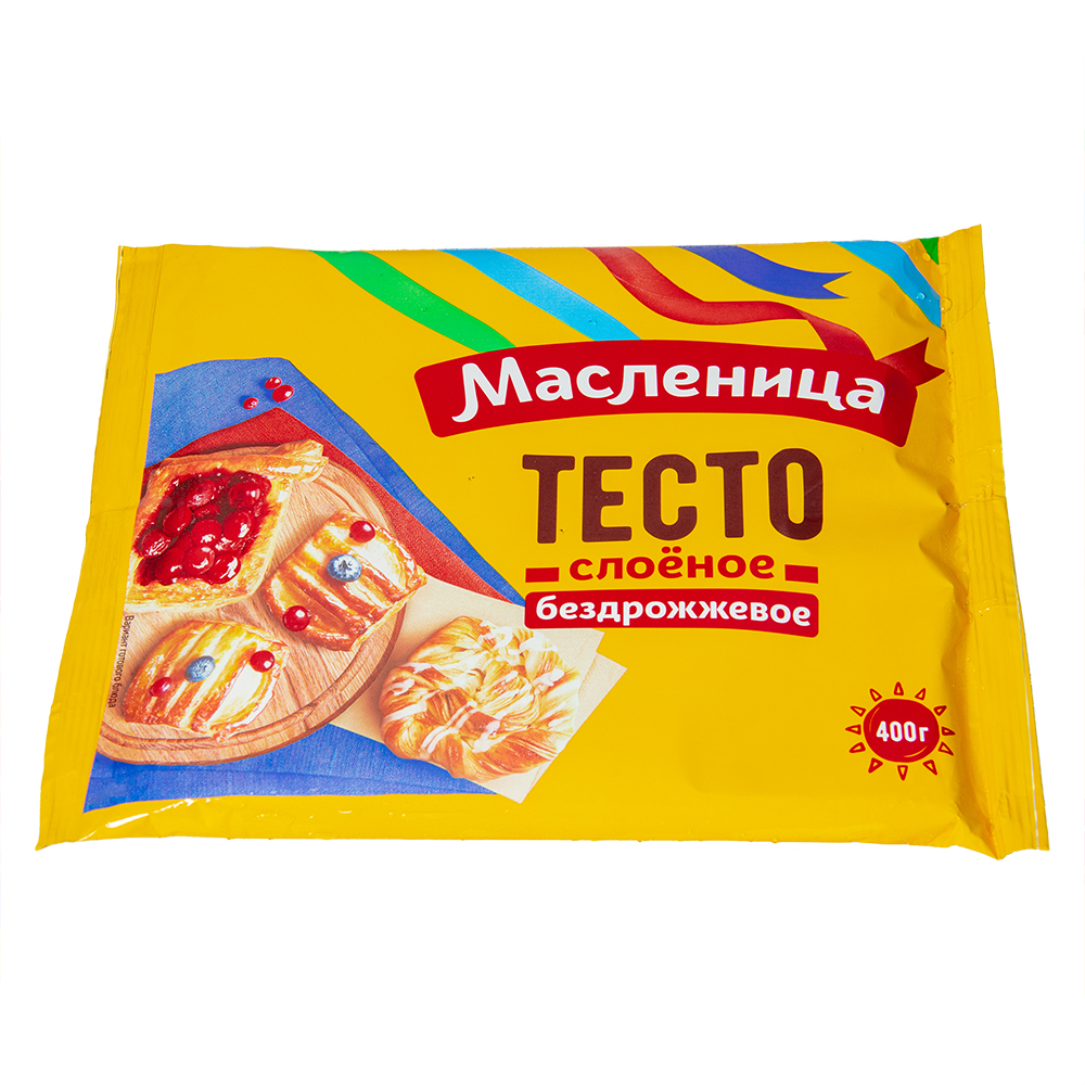 Тесто слоеное бездрожжевое "Масленница" 400гр/18шт
