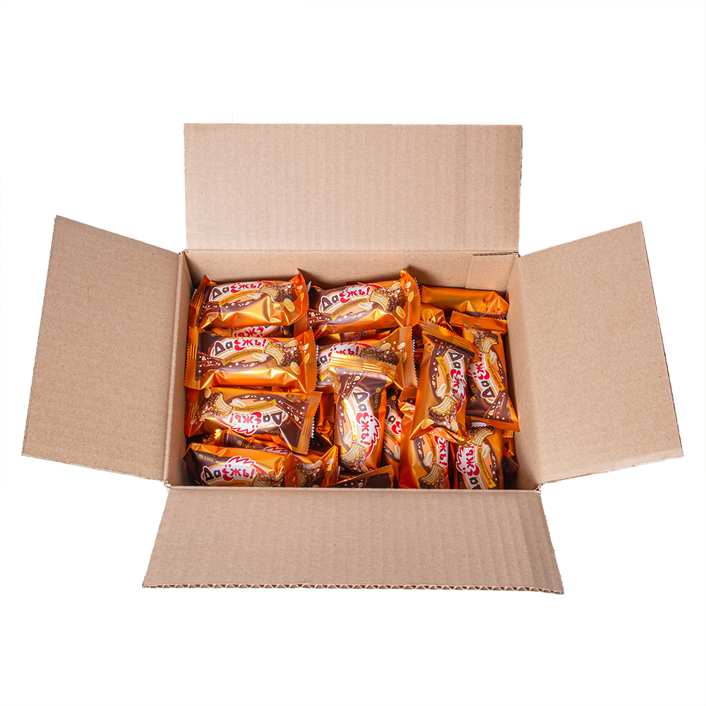 Конфеты ЭССЕН ДаЁжъ карамель-арахис-криспи кор. 1,5кг