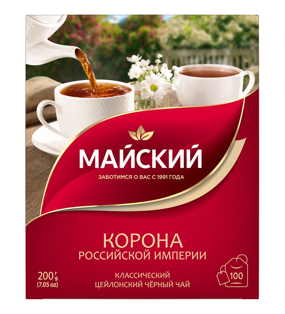 Чай Майский Корона Российской Империи пакет1,2кг/200г(100*2)
