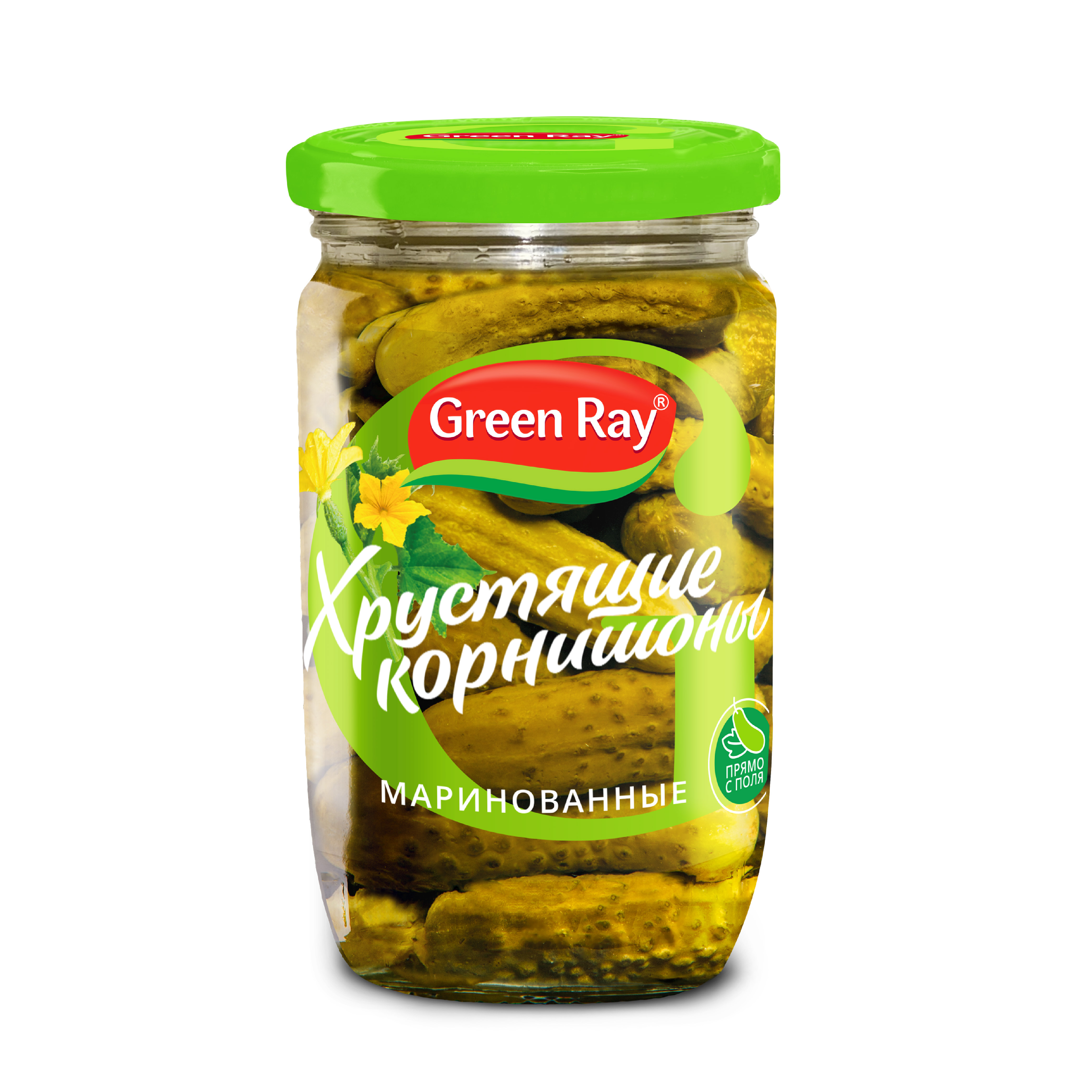 Корнишоны Green Ray маринованные 3-6, 720гр * 8