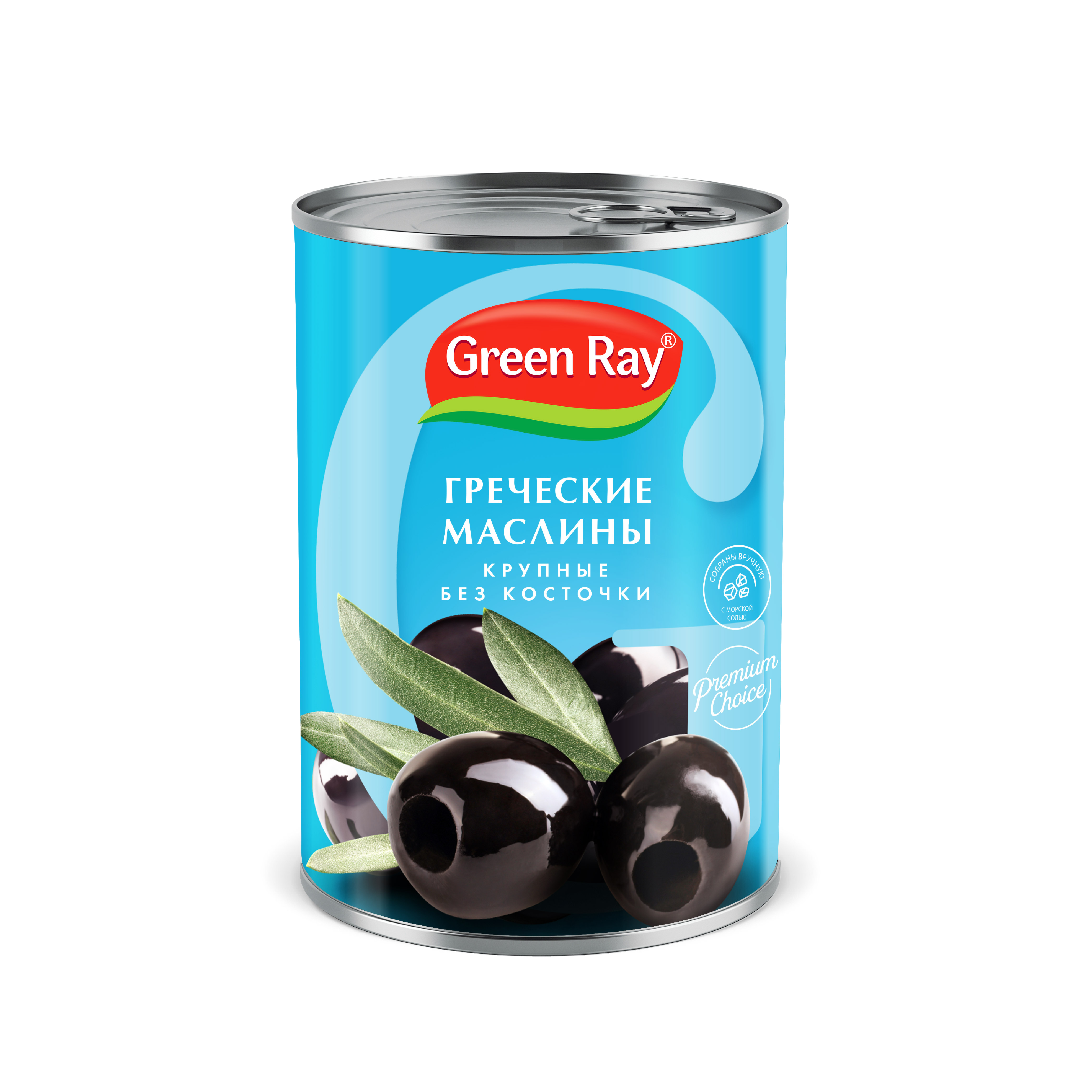 Маслины греческие Гигант б/к 425*12 (Green Ray)