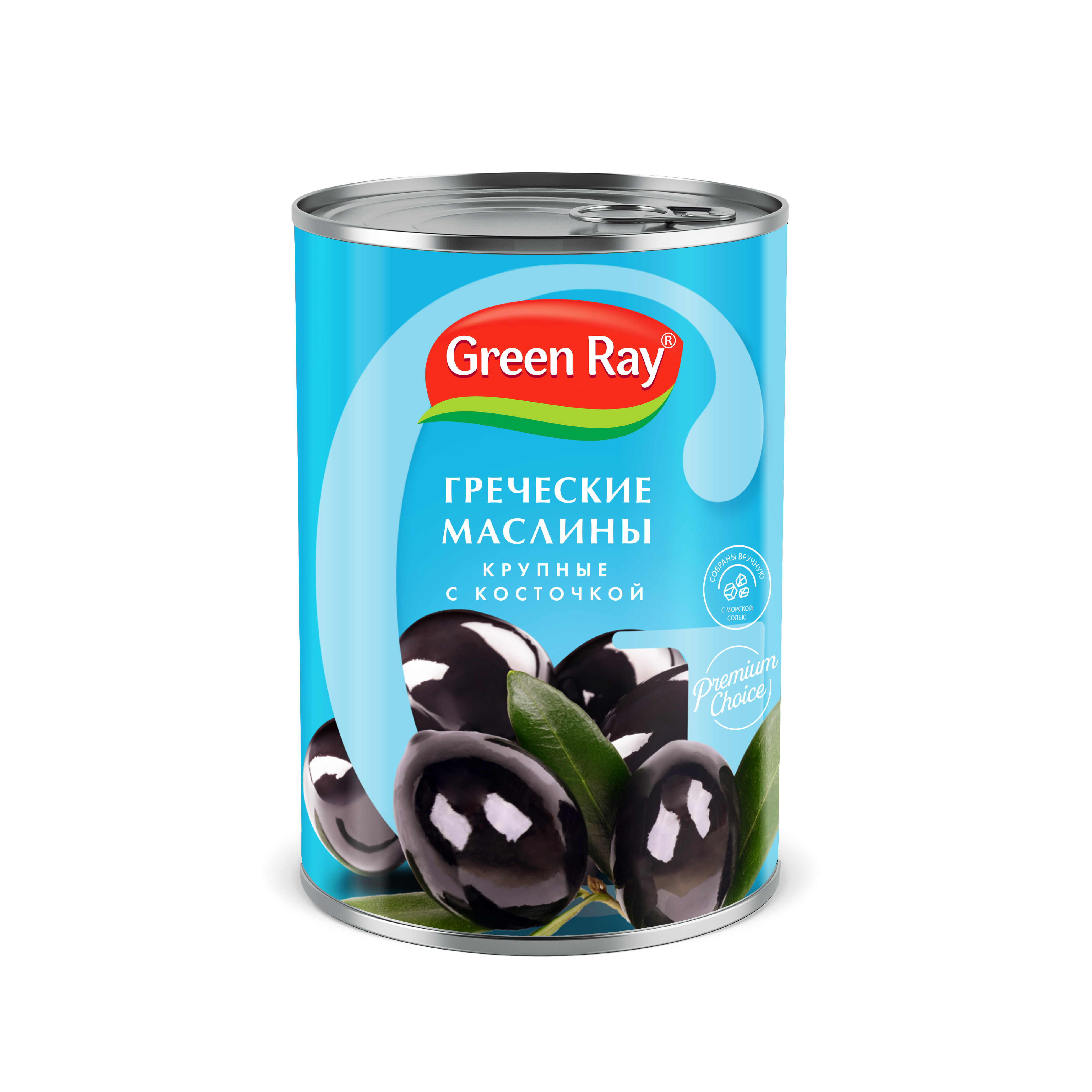 Маслины греческие Гигант с/к 425*12 (Green Ray)