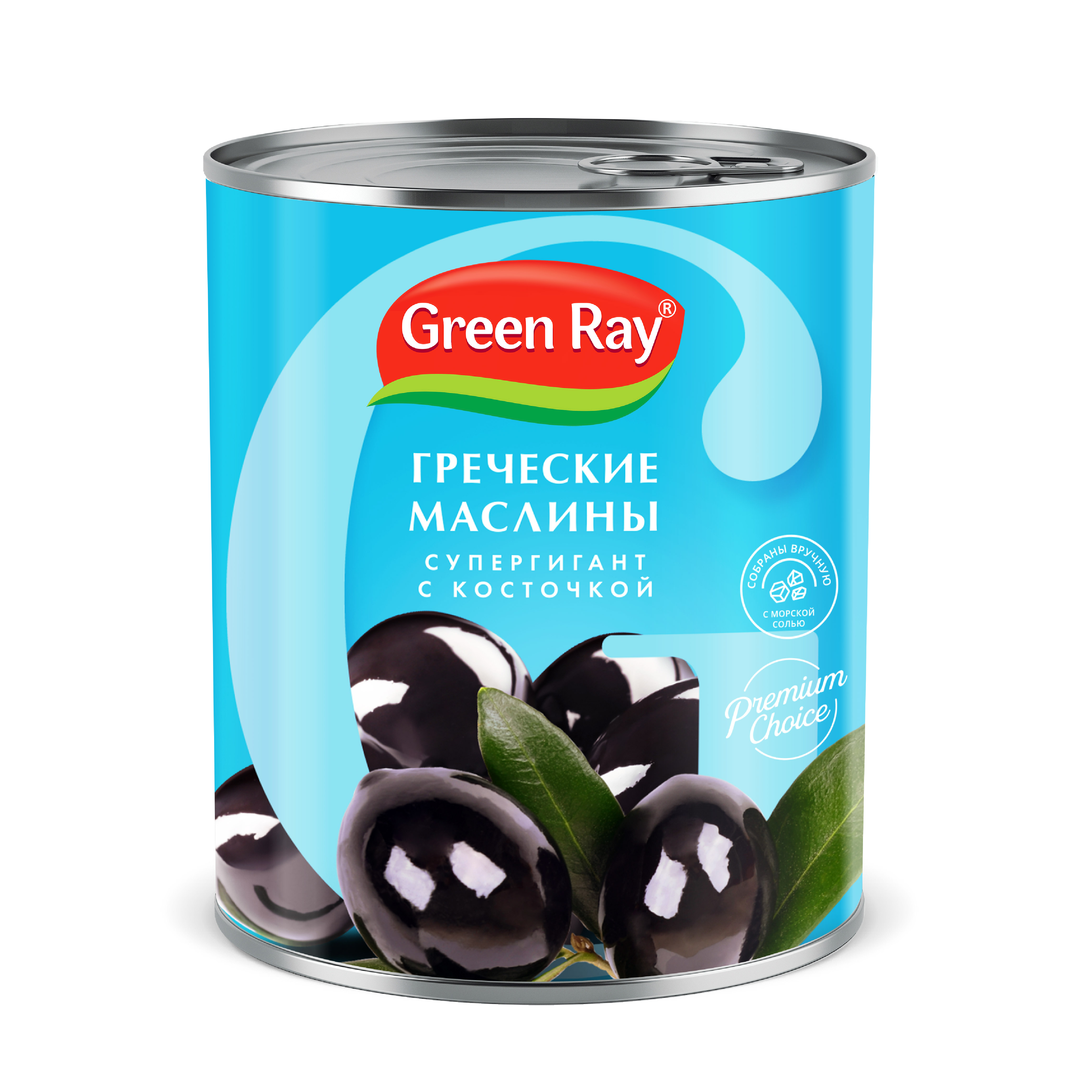 Маслины греческие Супергигант с/к 850*12 (Green Ray)