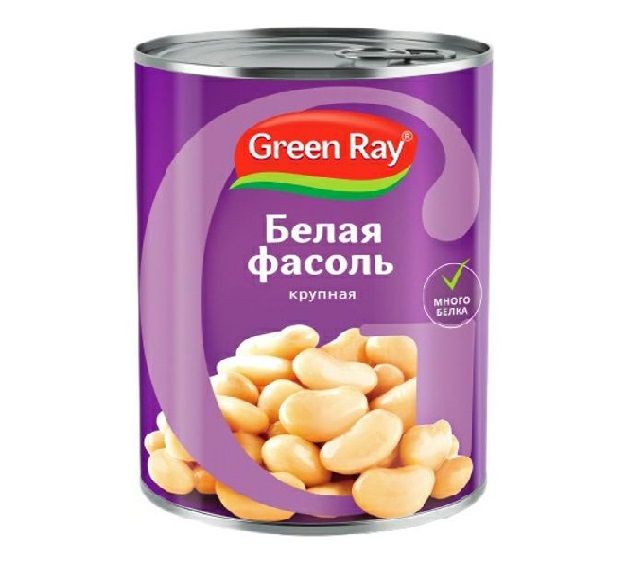 Фасоль Green Ray белая натуральная 425мл * 12