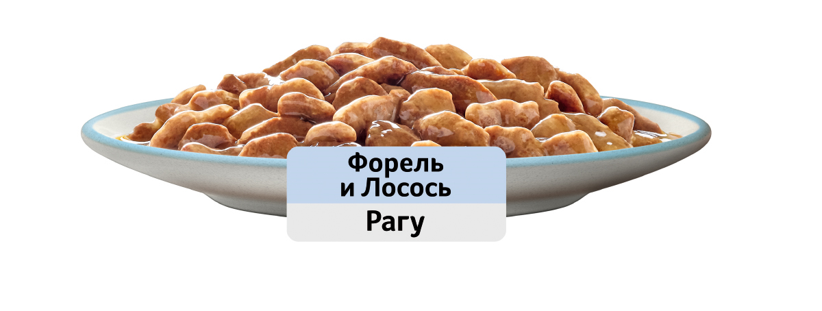 Влажный корм Whiskas для кошек, рагу с форелью и лососем, 28х75г