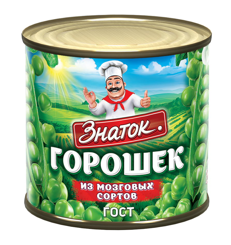 Зелёный горошек ЗНАТОК консервир. ж/б 400гр/12