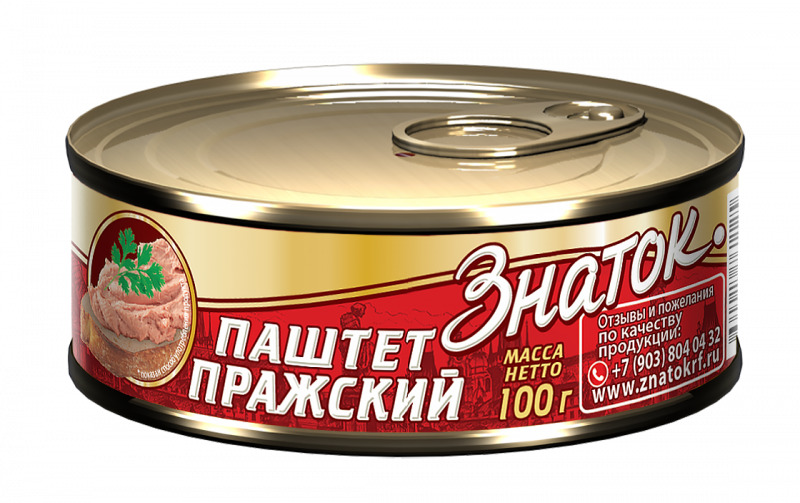 Паштет Пражский ЗНАТОК ГОСТ 100гр/24 (ключ)